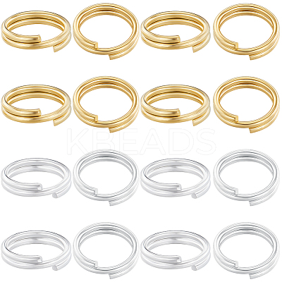 80Pcs 2 Colors Brass Split Rings KK-BBC0014-04A-1