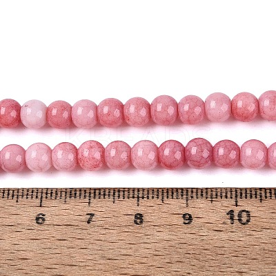 Ombre Effect Opaque Crackle Glass Beads Strands GLAA-Q106-01A-A12-1