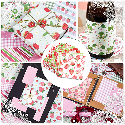 24 Sheets 12 Styles Strawberry Scrapbook Paper Pads DIY-WH0304-989F-1