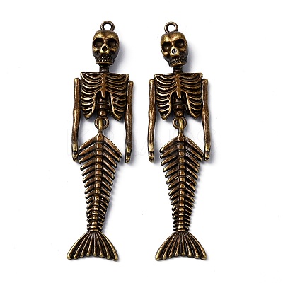 Tibetan Style Alloy Big Pendants X-TIBE-Q067-01AB-NR-1