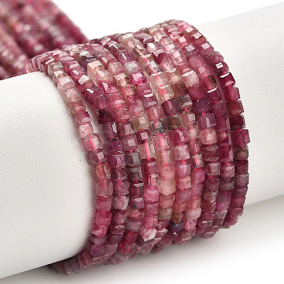 Gradient Color Natural Pink Tourmaline Beads Strands X-G-K373-A03-01-1