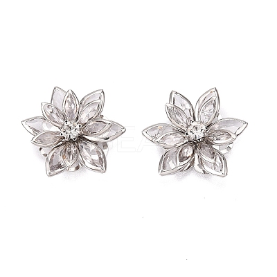 Acrylic Rhinestone Flower Flat Back Cabochons LS-RSB027-06-1