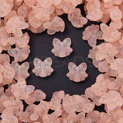 Frosted Transparent Acrylic Beads X1-OACR-P029-18B-02-1