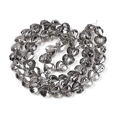 Electroplate Transparent Glass Beads Strands EGLA-B012-AB20-1