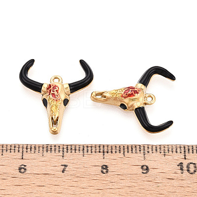 304 Stainless Steel Enamel Pendants STAS-N124-09D-G-1