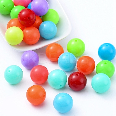 Fluorescence Chunky Acrylic Beads MACR-R517-20mm-M-1