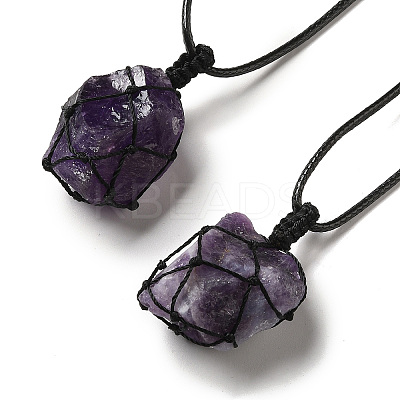 Irregular Nuggets Natural Mixed Gemstone Pendant Necklace G-H286-02-1