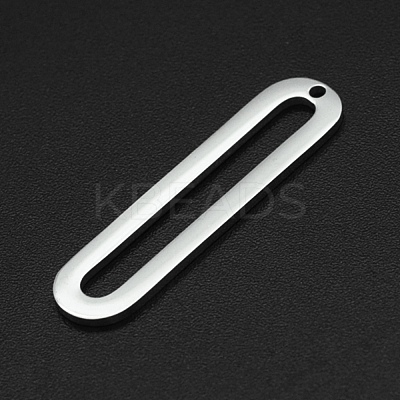 Tarnish Resistant 201 Stainless Steel Open Back Bezel Pendants STAS-R111-LA080-1