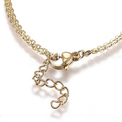 Brass Micro Pave Clear Cubic Zirconia Link Bracelets BJEW-Z003-21G-1