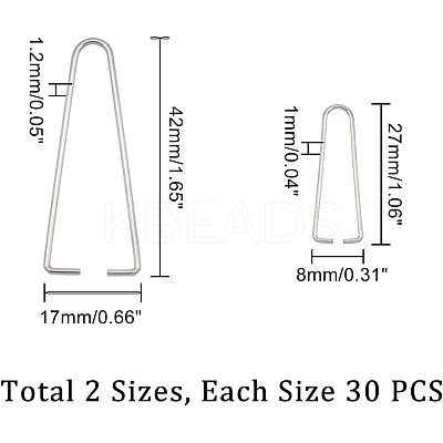 304 Stainless Steel Ice Pick Pinch Bails STAS-UN0010-28-1