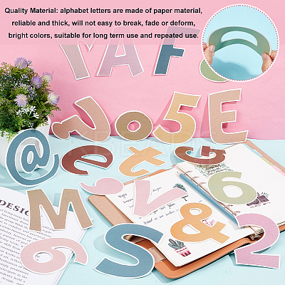 Bohemia Paper Letter Number Decorative Stickers DIY-WH0349-127-1