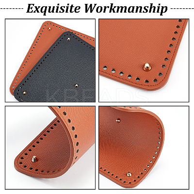 2 Pcs 2 Colors PU Leather Square Bag Nail Bottom DIY-WR0001-84-1