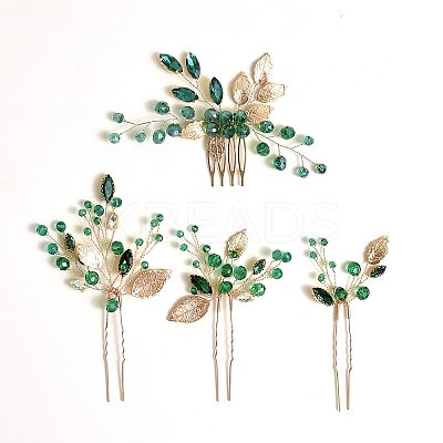 Alloy Hair Forks & Hair Combs Set PW-WG8F762-01-1