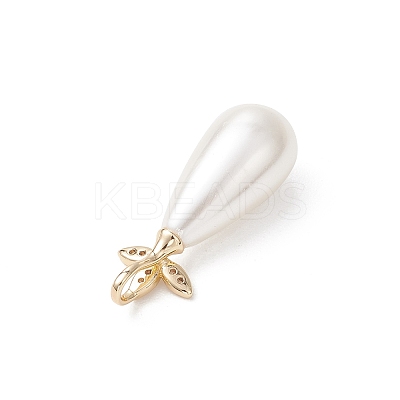 Electroplate Shell Pearl Pendants PALLOY-JF04940-01-1