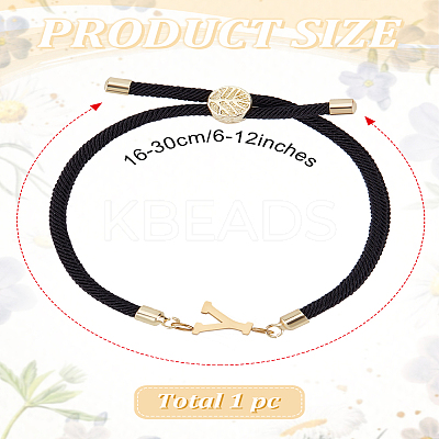 1Pc Adjustable Nylon Cord Slider Bracelets for Women BJEW-LP0001-32Y-01-1