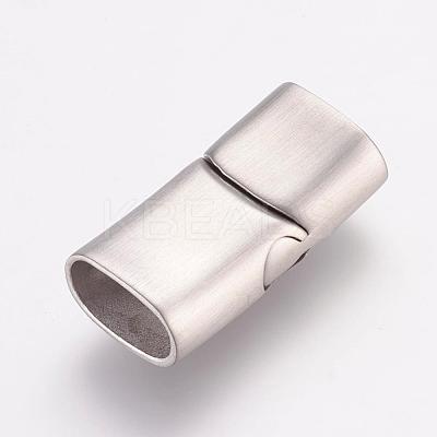 Tarnish Resistant 304 Stainless Steel Magnetic Clasps with Glue-in Ends STAS-K145-25P-1