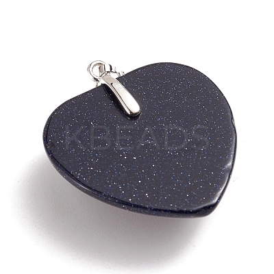 Synthetic Blue Goldstone Pendants G-I275-03J-1