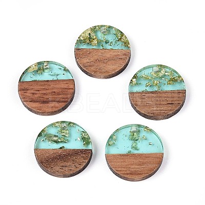 Resin & Walnut Wood Pendants RESI-T057-39D-1
