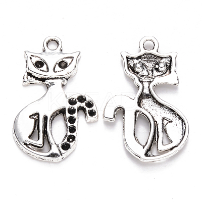 Tibetan Style Alloy Pendant Rhinestone Settings TIBEP-S319-059AS-RS-1