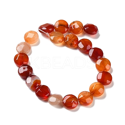 Natural Red Agate Beads Strands G-K357-B02-01-1