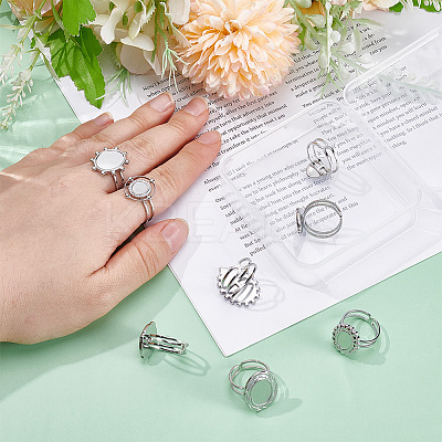 304 Stainless Steel Cuff Ring Findings FIND-UN0003-47C-1