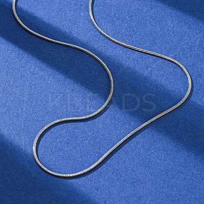 304 Stainless Steel Round Snake Chain Necklaces NJEW-T016-19P-1