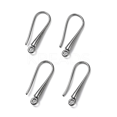 Eco-Friendly Brass Earring Hooks Findings KK-M157-03B-RS-1