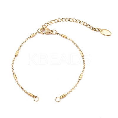 Handmade PVD Vacuum Plating 304 Stainless Steel Bracelet Making AJEW-JB00920-01-1