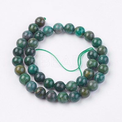 Natural African Jade Beads Strands G-F560-10mm-B01-1