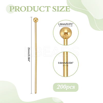 200Pcs Brass Ball Head Pins KK-ME0002-87-1