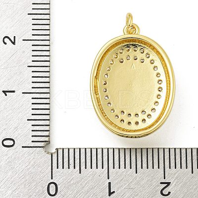 Rack Plating Brass Micro Pave Cubic Zirconia Pendants KK-Z067-20G-1