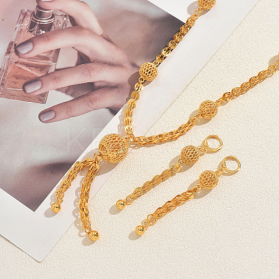 Vintage Alloy Hollow Round Tassel Earrings & Necklaces for Women KT6251-1