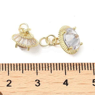 Brass with Glass Pendant KK-Q793-09G-1