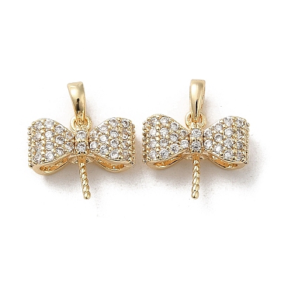 Brass Micro Pave Cubic Zirconia Pendants KK-H455-58G-1