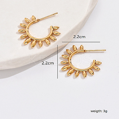 304 Stainless Steel Sun Stud Earrings ZJ1765-2-1