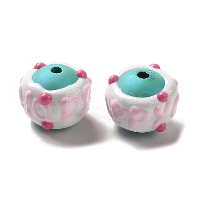 Hand Painted Acrylic with Enamel Beads MACR-K354-38P-1