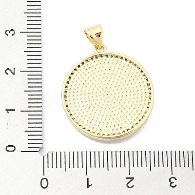 Brass Micro Pave Clear Cubic Zirconia Pendants KK-A221-01G-1