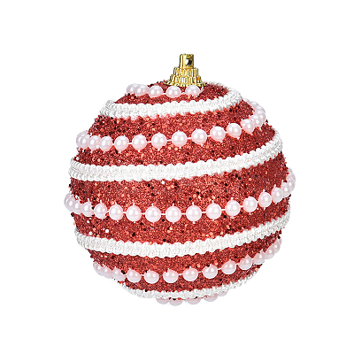 Pearl Powder Sticky Foam Ball Pendant Decoration XMAS-PW0001-061C-1