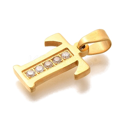 Ion Plating(IP) 304 Stainless Steel Rhinestone Pendants STAS-U035-01G-T-1