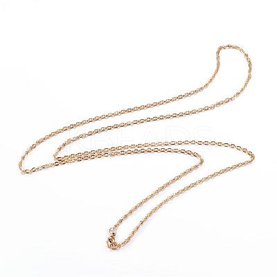 304 Stainless Steel Cable Chain Necklaces NJEW-P147-07G-1