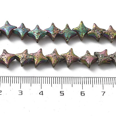 Electroplated Natural Lava Rock Beads Strands G-A251-C01-01D-1