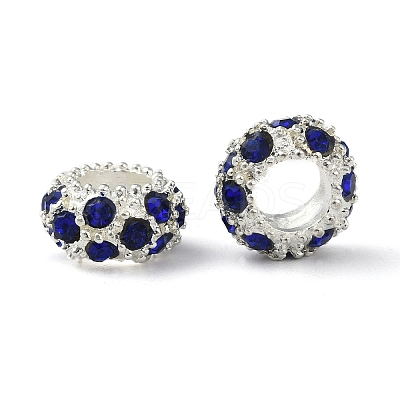 Alloy Montana Rhinestone European Beads X-CPDL-H999-17-1