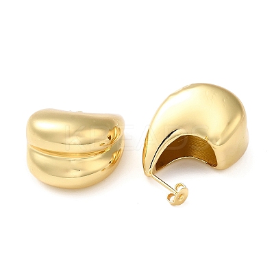 Rack Plating Brass Teardrop Stud Earrings for Women EJEW-Z019-27G-1