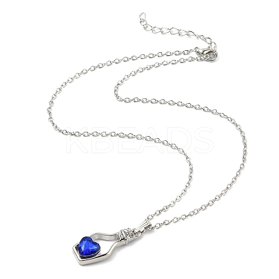 Alloy Resin Pendant Necklaces NJEW-B0003-08P-1