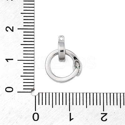 Brass Micro Pave Cubic Zirconia Pendants KK-P289-10P-1