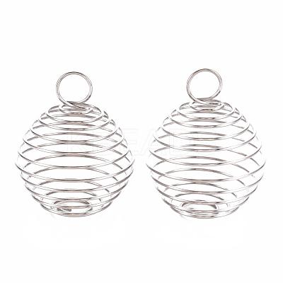Non-Tarnish 304 Stainless Steel Wire Pendants STAS-ZX013-22-25mm-P-1