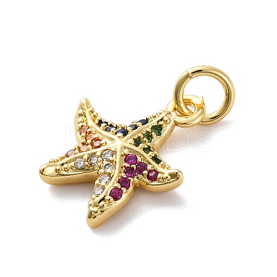 Brass Micro Pave Cubic Zirconia Pendants KK-S510-47G-04-1