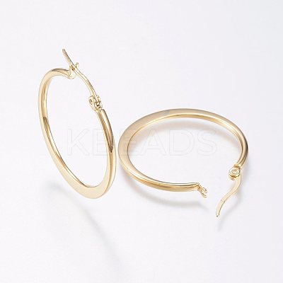304 Stainless Steel Hoop Earrings EJEW-F105-21G-1