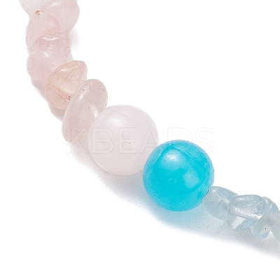 Baking Paint Imitation Jade Glass Round Beaded Stretch Bracelets for Women BJEW-JB12158-03-1