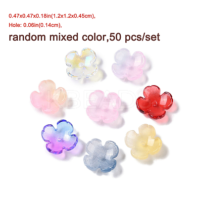 50Pcs Baking Paint Glass Bead Caps GLAA-FP0001-21-1